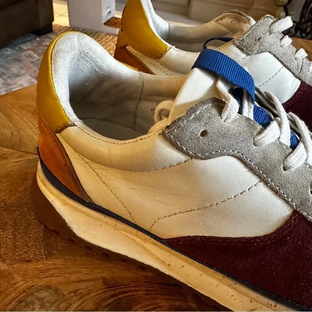 Madewell | 9.5 | MWL Kickoff Trainer Sneaker in Neutral Colorblock Leather